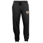 Pantalon jogging noir logo sport orange - ESNE