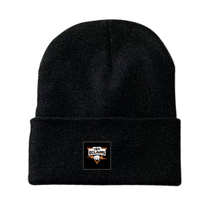 Tuque avec rebord noir logo sport orange - ESNE