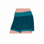 Short athlétique dégradé cuissard intégré turquoise - SQI