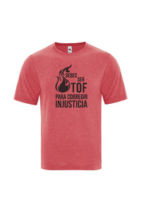 T-shirt homme  rouge -TOF Corregir Injusticia
