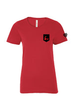 T-shirt rouge a poche pour femme - Tof