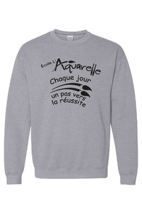 Chandail molleton gris sport chine  - L'Aquarelle