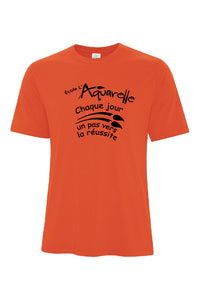 T-shirt orange L'Aquarelle