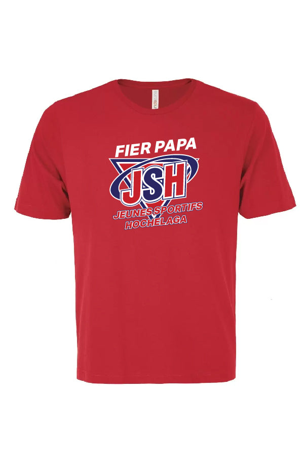 T-shirt rouge fier papa- JSH