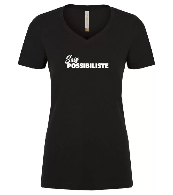 T-Shirt noir Sois Possibiliste  - AZ