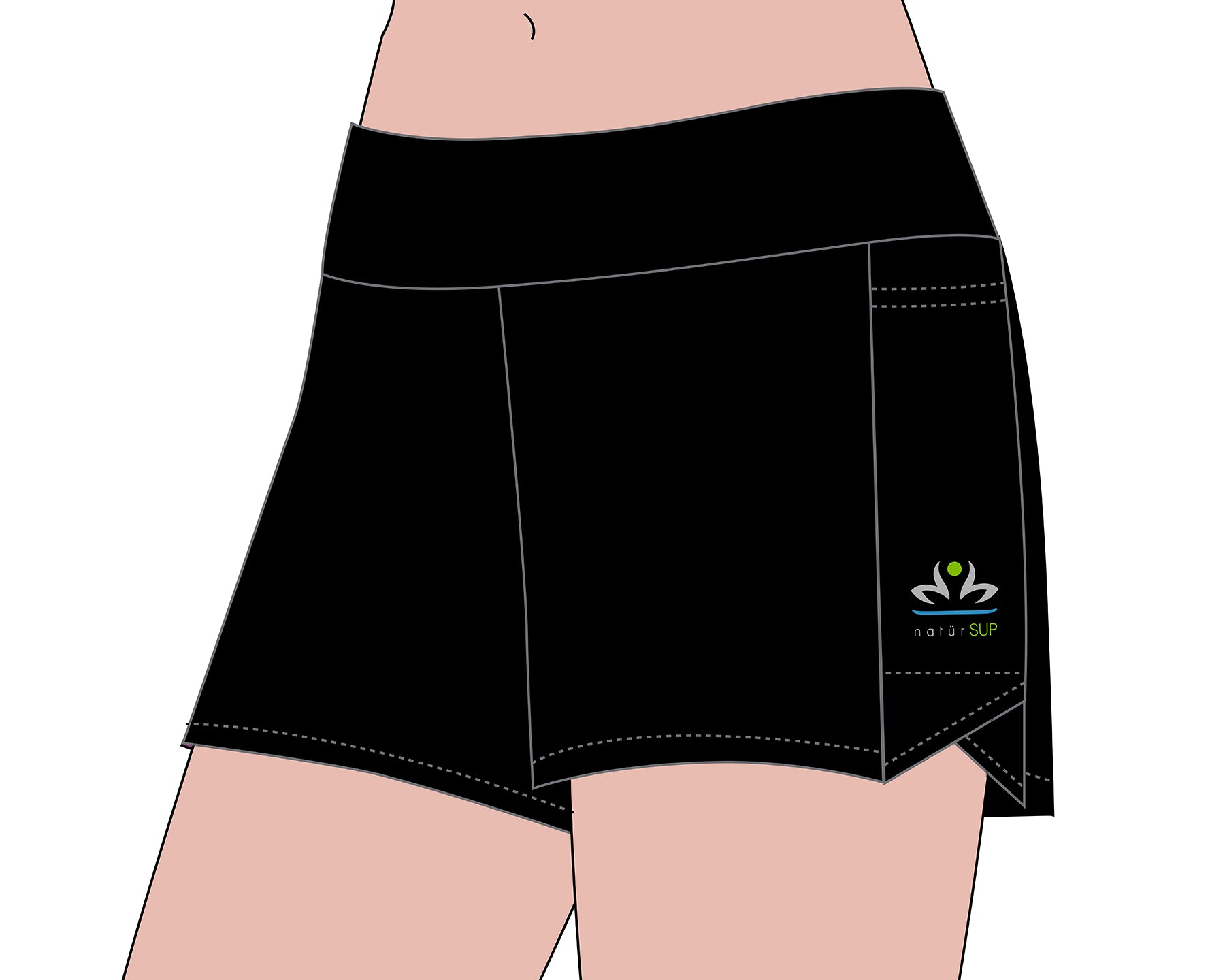 Short shorts for water sports - natürSUP