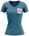 T-shirt col V sarcelle femme - Service Santé