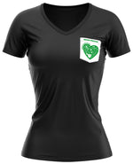 T-shirt col V noir femme - Service Santé