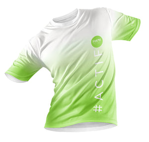 T-shirt  de sport dégradé Blanc à Lime - Forme Active