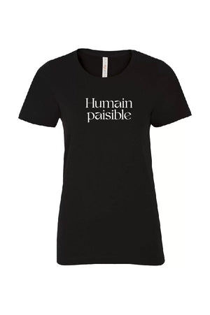 T-shirt noir Humain paisible - ACKRO Exclusif
