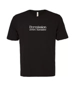 T-shirt noir Permission d'être humaine - Collection Vicky