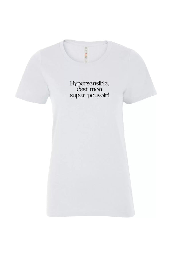 T-shirt blanc Super pouvoir - Collection Vicky