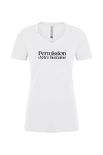 T-shirt blanc Permission d'être humaine - Collection Vicky